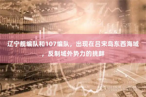 辽宁舰编队和107编队，出现在吕宋岛东西海域，反制域外势力的挑衅